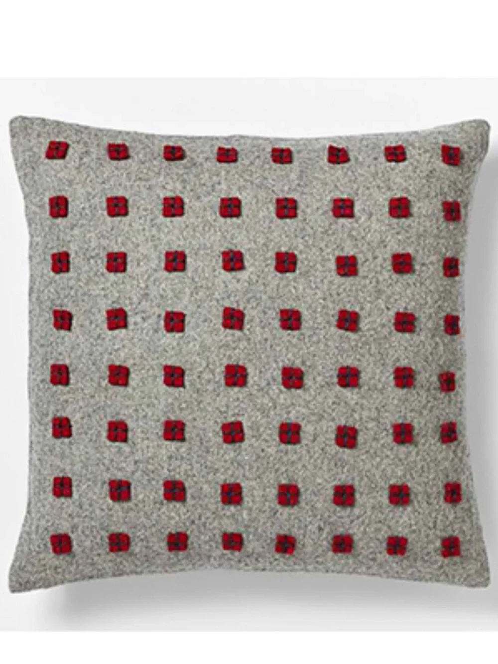West Elm Gray Red Felt Presents Pillow Cover